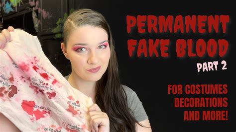 make fake blood for clothes|theatrical blood recipe.